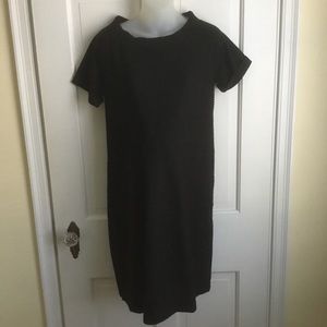 Black Ribbed Maternity Dress XS